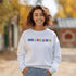 Introducing our newest addition to your wardrobe - the trendy graphic sweatshirt featuring colorful Winnipeg Scrabble Titles.